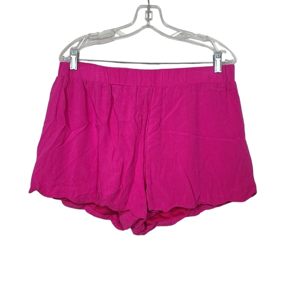Red Camel Scalloped Pink Pull On Shorts XL
